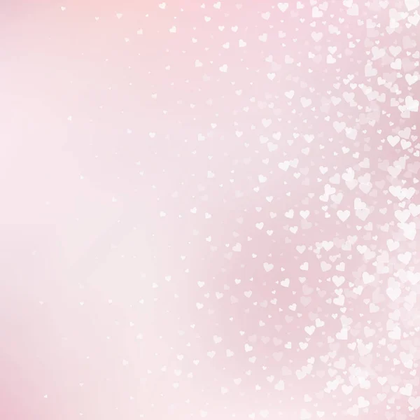 Cœur Blanc Adore Les Confettis Valentine Day Gradient Fantastique Fond — Image vectorielle