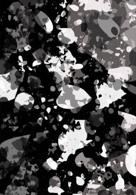 Terrazzo modern soyut şablon. Klasik İtalyan döşemesinin siyah ve beyaz dokusu. Taşlardan, granitten, kuvarstan, mermerden, betondan yapılmış arka plan. Venedik terrazzo trend vektör arkaplanı
