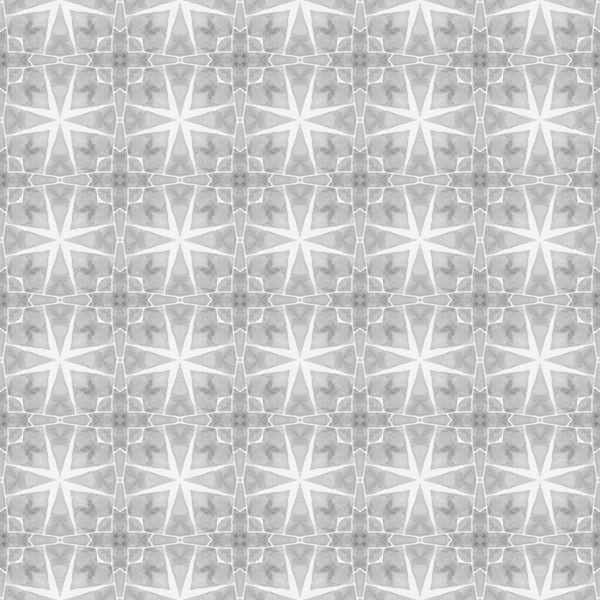 Mosaic Seamless Pattern Black White Fantastic Boho Chic Summer Design — Stockfoto