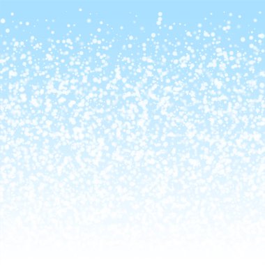 İnanılmaz yağan kar, Noel arkaplanı. İnce uçan kar taneleri ve kış gökyüzü arka planındaki yıldızlar. Muhteşem kış gümüşü kar taneleri şablonu örtüyor. Asıl vektör illüstrasyonu.