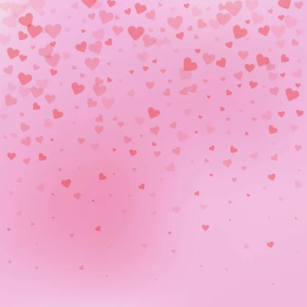 Red Heart Love Confettis Valentine Day Gradient Adorable Background Falling — Stockvektor