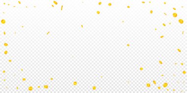 Avrupa Birliği Euro sikkeleri düşüyor. Güzel dağınık bozuk paralar. Avrupa parası. Takdire şayan ikramiye, servet ya da başarı konsepti. Vektör illüstrasyonu.