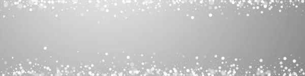 Μαγικά Αστέρια Χριστουγεννιάτικο Φόντο Λεπτές Νιφάδες Χιονιού Και Αστέρια Γκρι — Διανυσματικό Αρχείο