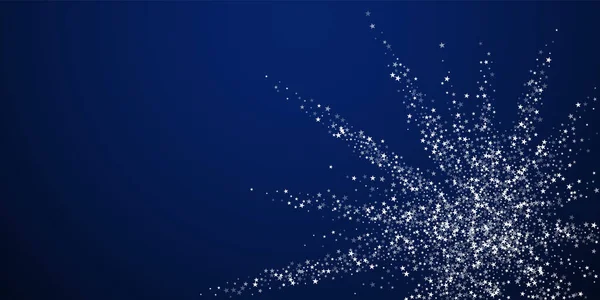 Amazing Falling Stars Christmas Background Subtle Flying Snow Flakes Stars — 图库矢量图片