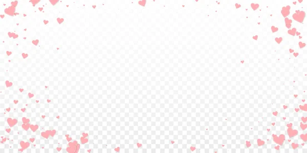 Pink Heart Love Confettis Valentine Day Vignette Exotic Background Falling — стоковый вектор