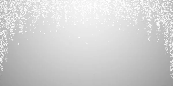 Amazing Falling Snow Christmas Background Subtle Flying Snow Flakes Stars — 图库矢量图片