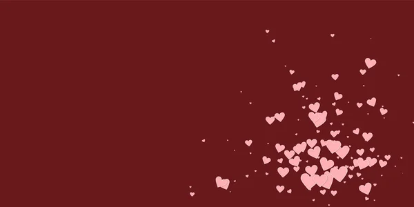 Roze hart liefde confettis. Valentines dag explosi — Stockvector