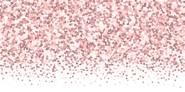 Pink heart love confettis. Valentines day gradien — Wektor stockowy