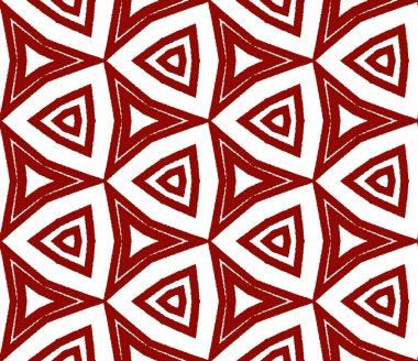 Geometrik dikişsiz desen. Kestane rengi simetrik kaleydoskop. Tekstil hazır antika baskı, mayo kumaş, duvar kağıdı, ambalaj. El çizimi geometrik kusursuz tasarım.