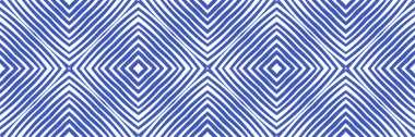 Geometrik dikişsiz desen. İndigo simetrik kaleydoskop arka planı. El çizimi geometrik kusursuz tasarım. Arka plan için inanılmaz dekoratif tasarım ögesi.