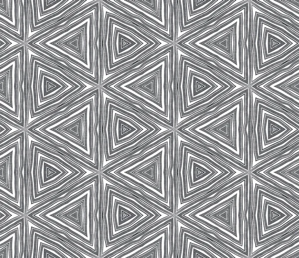 Textured Stripes Pattern Black Symmetrical Kaleidoscope Background Textile Ready Actual — стоковое фото