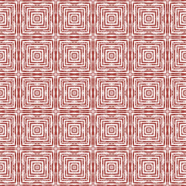 Mozaïek Naadloos Patroon Wijn Rode Symmetrische Caleidoscoop Achtergrond Textiel Klaar — Stockfoto