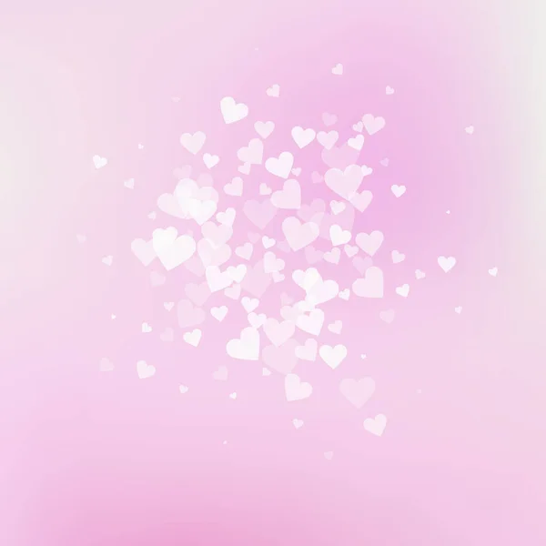 White Heart Love Confettis Valentine Day Explosion Actual Background Falling — стоковый вектор