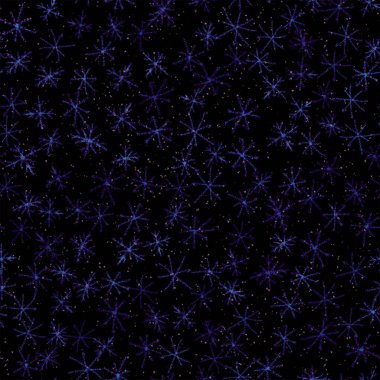 El yapımı kar taneleri, Noel 'de kusursuz desen. Tebeşirle kar tanelerinin üzerinde uçan kar taneleri. Harika tebeşirle çizilmiş kar örtüsü. Güzel bir tatil sezonu dekorasyonu..