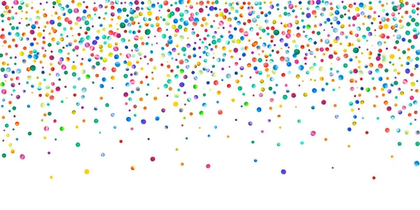 Watercolor Confetti White Background Adorable Rainbow Colored Dots Happy Celebration — Stock Fotó