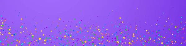 Confeti Magnético Festivo Estrellas Celebración Confiti Brillante Sobre Fondo Violeta — Vector de stock