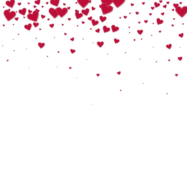 Corazón Rojo Ama Los Confettis Gradiente Del Día San Valentín — Vector de stock