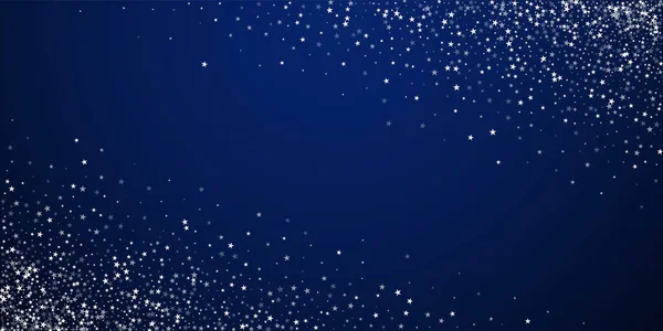 Amazing Falling Stars Christmas Background Subtle Flying Snow Flakes Stars — стоковый вектор