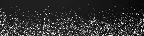 Lunares Blancos Azar Fondo Navidad Sutiles Copos Nieve Voladores Estrellas — Vector de stock