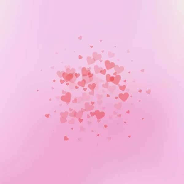 Corazón Rojo Ama Los Confettis Explosión Del Día San Valentín — Archivo Imágenes Vectoriales