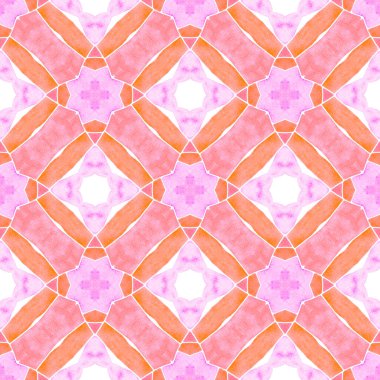 Tekstil hazır sıradışı baskılar, mayo kumaş, duvar kağıdı, ambalaj. Turuncu şık boho şık yaz tasarımı. Egzotik, pürüzsüz desen. Yaz ekzotik, pürüzsüz sınır.