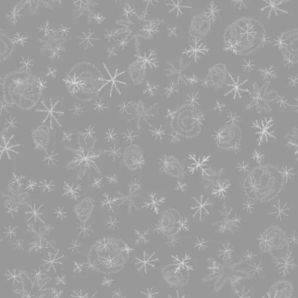 Χειροποίητες Νιφάδες Χιονιού Χριστουγεννιάτικο Μοτίβο Χωρίς Ραφές Λεπτές Ιπτάμενες Νιφάδες — Φωτογραφία Αρχείου