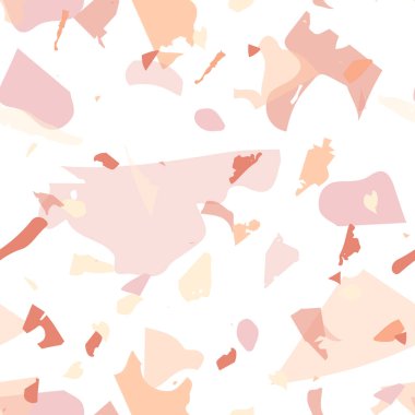 Terrazzo kusursuz desen. Taşlı turuncu gerçekçi mermer dokusu. Doğal taşlardan, granitten, kuvarstan, mermerden, betondan yapılmış arka plan. Terrazzo pürüzsüz desenli serin renklerde. 