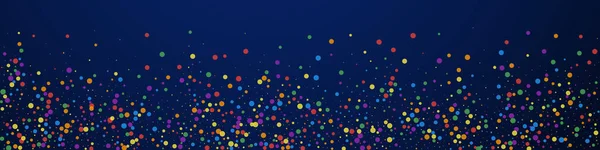 Confeti Festivo Hipnótico Estrellas Celebración Colorido Confeti Sobre Fondo Azul — Vector de stock