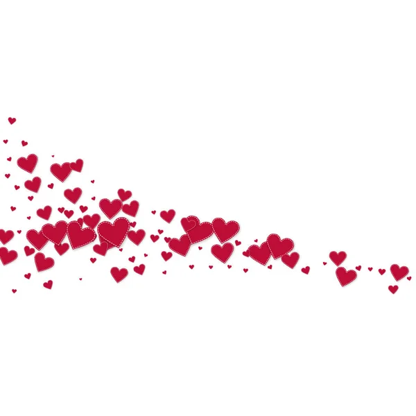 Corazón Rojo Ama Los Confettis Día San Valentín Cometa Fondo — Vector de stock