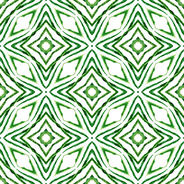 Oryantal Arabesk Çizimi Sınır Yeşil Lehte Boho Şık Yaz Tasarımı — Stok fotoğraf