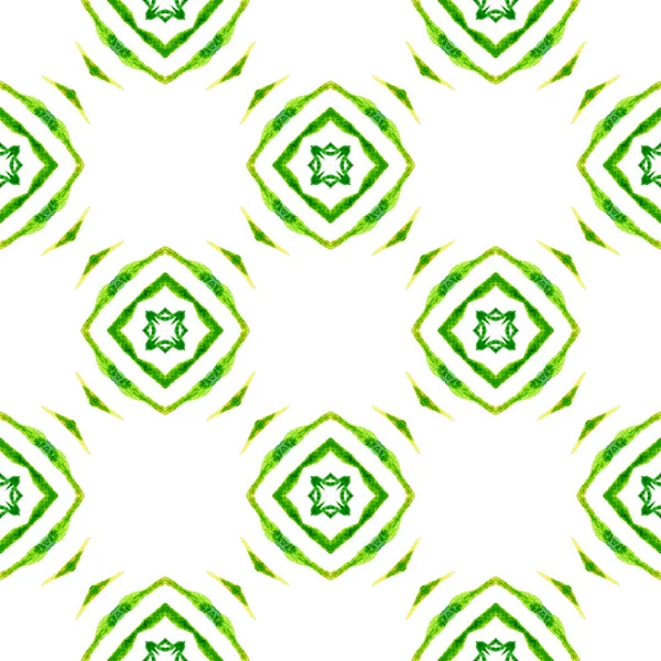 Textilní Hotový Čerstvý Potisk Plavky Tapety Obaly Zelený Elegantně Boho — Stock fotografie