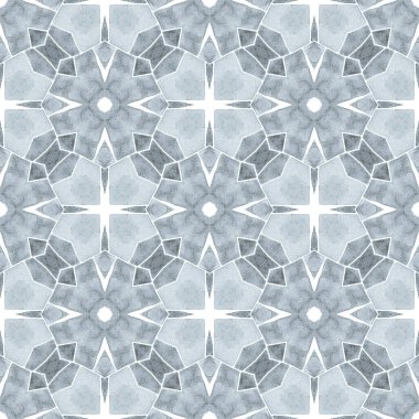 Madalyon pürüzsüz desen. Siyah ve beyaz boho şık yaz tasarımı. Tekstil hazır süslü baskı, mayo kumaş, duvar kağıdı, ambalaj. Suluboya madalyonu, kusursuz sınır.