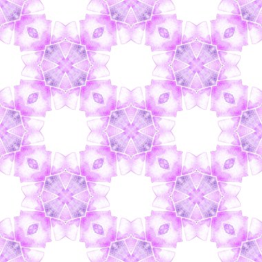 Organik fayans. Mor mükemmel boho şık yaz tasarımı. Tekstil hazır baş döndürücü baskılar, mayo kumaş, duvar kağıdı, ambalaj. Moda organik yeşil kenar.