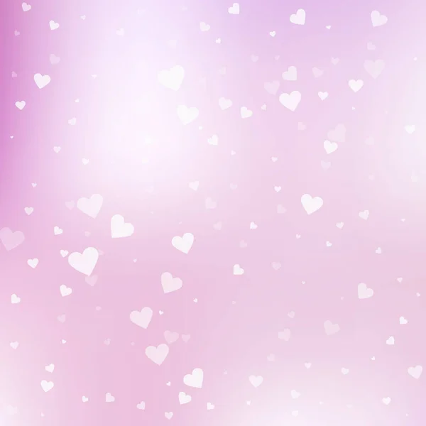 Coração Branco Amor Confettis Dia Dos Namorados Caindo Chuva Lindo —  Vetores de Stock