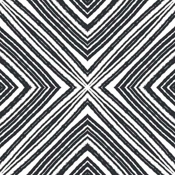 Geometric Seamless Pattern Black Symmetrical Kaleidoscope Background Textile Ready Fancy — Stock Photo, Image