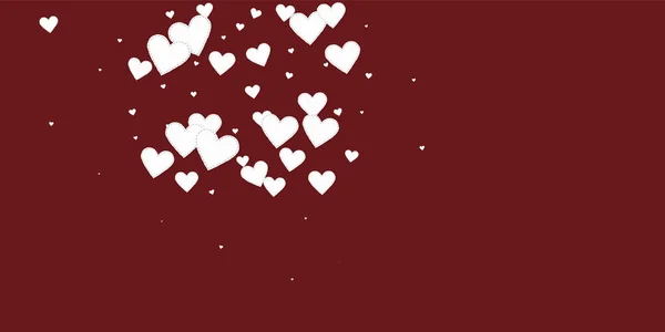 White Heart Love Confettis Valentine Day Explosion Fresh Background Falling — Vetor de Stock