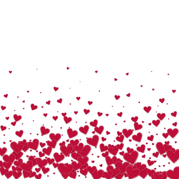 Cuore Rosso Adora Confetti San Valentino Gradiente Sfondo Impeccabile Coriandoli — Vettoriale Stock