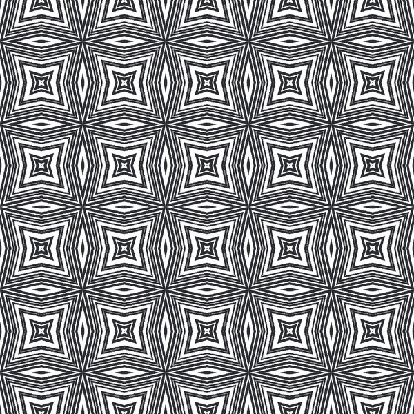 Arabesque Hand Drawn Pattern Black Symmetrical Kaleidoscope Background Oriental Arabesque — Stock Photo, Image