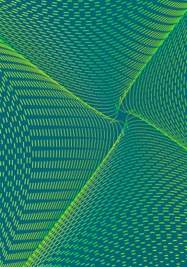 Minimum kapak tasarım şablonu. Modern broşür taslağı. Koyu arkaplanda yeşil, parlak, yarım tonlu renkler var. Uygun modayı oluşturan soyut kapak tasarımı.