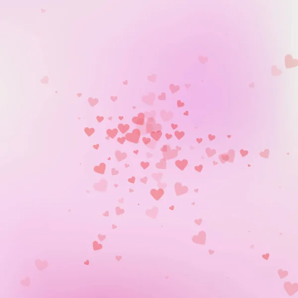 Rote Herzen Lieben Konfettis Valentinstag Explosion Gut Aussehenden Hintergrund Fallen — Stockvektor