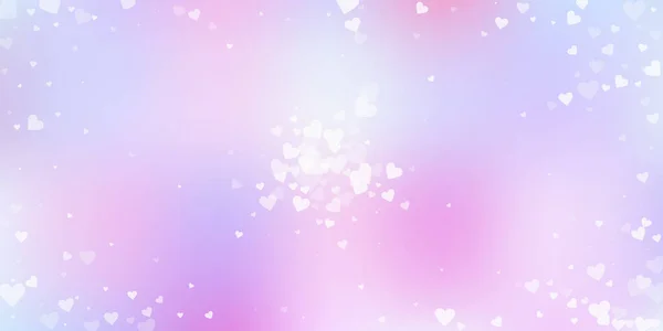 Corazón Blanco Ama Los Confettis Día San Valentín Explosión Fondo — Vector de stock