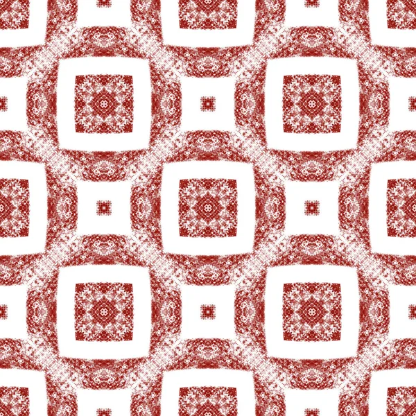 Exotisches Nahtloses Muster Weinroter Symmetrischer Kaleidoskop Hintergrund Sommer Bademode Exotisches — Stockfoto
