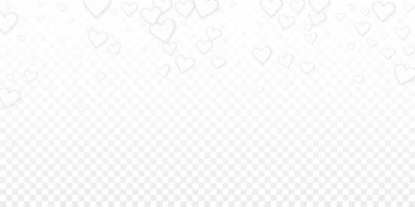 Cœur Blanc Adore Les Confettis Saint Valentin Tomber Pluie Fond — Image vectorielle