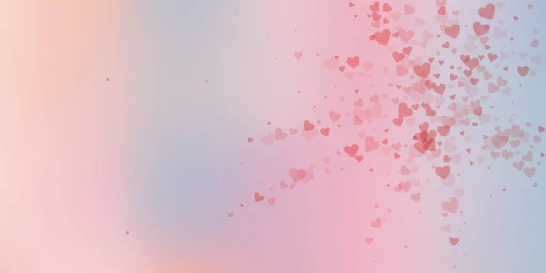 Rött Hjärta Älskar Konfettis Alla Hjärtans Dag Explosion Fantasifull Bakgrund — Stock vektor