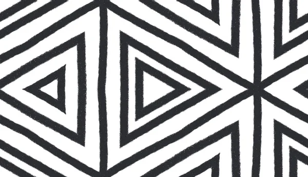 Arabeske Handgezeichnetes Muster Schwarzer Symmetrischer Kaleidoskop Hintergrund Handgezeichnetes Design Aus — Stockfoto