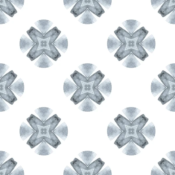 Mosaic Seamless Pattern Black White Delicate Boho Chic Summer Design — Stock Photo, Image