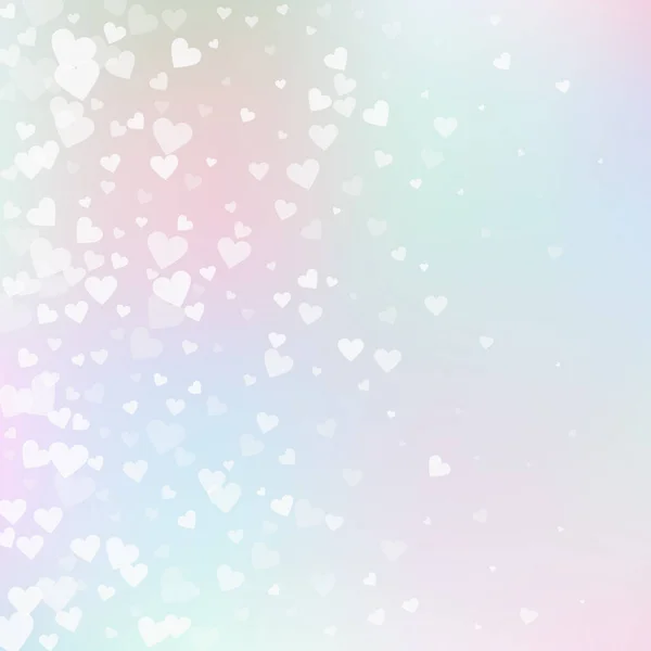 Cœur Blanc Adore Les Confettis Gradient Saint Valentin Fond Inégalé — Image vectorielle