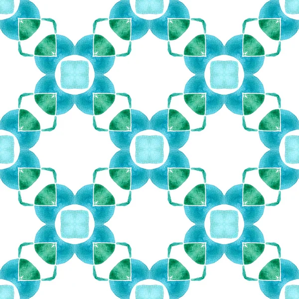 Patrón Sin Costura Mosaico Verde Bonito Diseño Boho Chic Verano —  Fotos de Stock