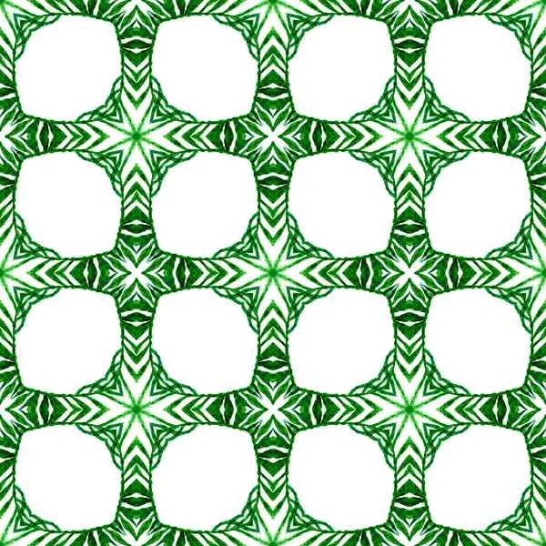 Organische Fliesen Grünes Emotionales Boho Chic Sommerdesign Textilfertiger Wertvoller Druck — Stockfoto