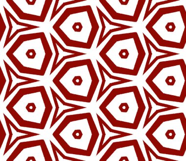 Etnik elle boyanmış desen. Kestane rengi simetrik kaleydoskop. Yazlık elbise, elle boyanmış fayans. Tekstil baskıya hazır, mayo kumaş, duvar kağıdı, ambalaj..